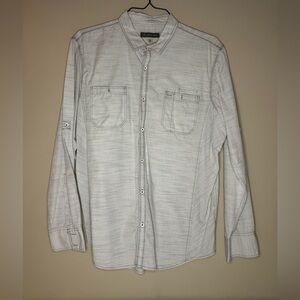INC International Concepts Striped Gray Shirt